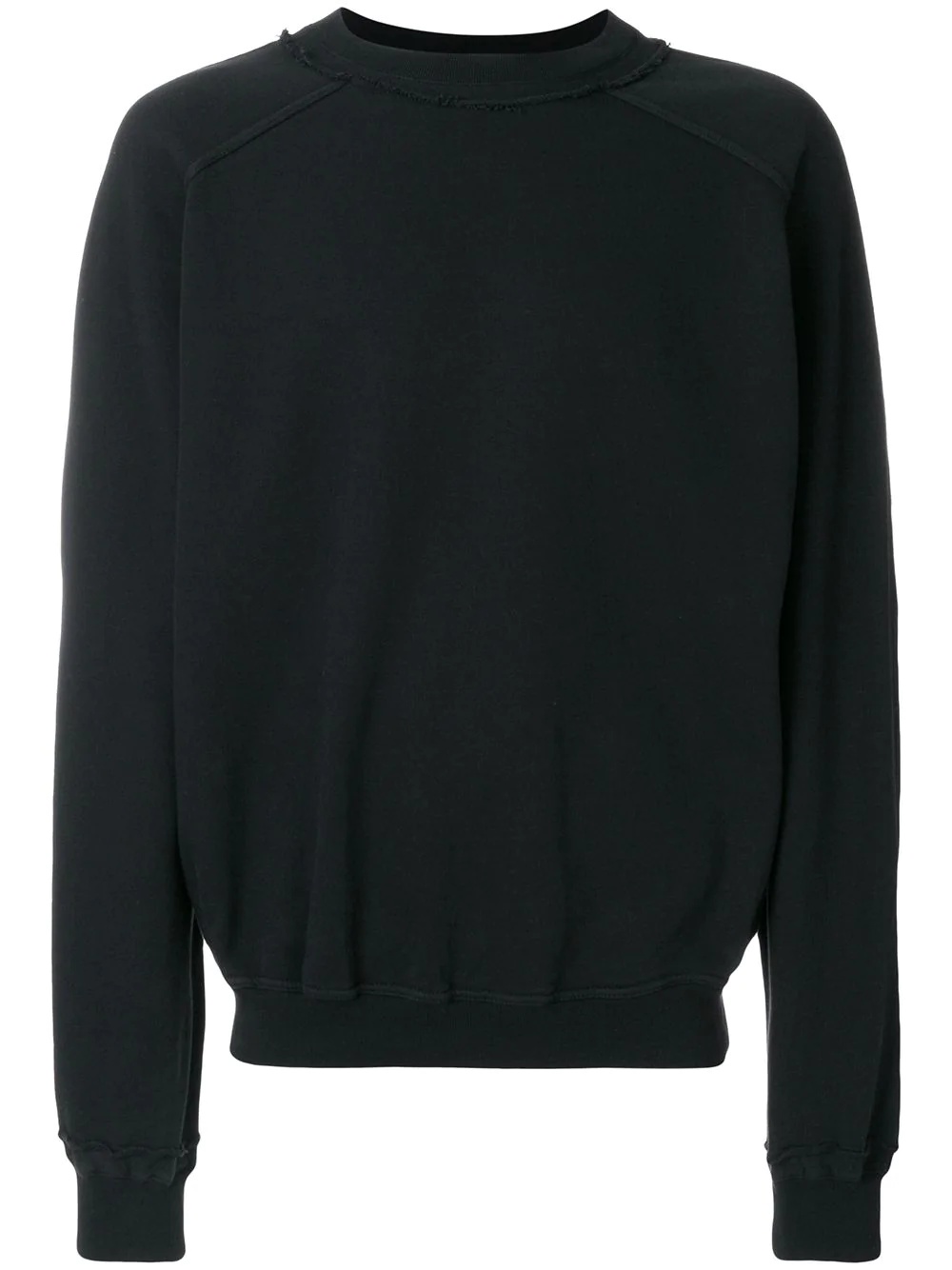 distressed neck line sweatshirt - 1