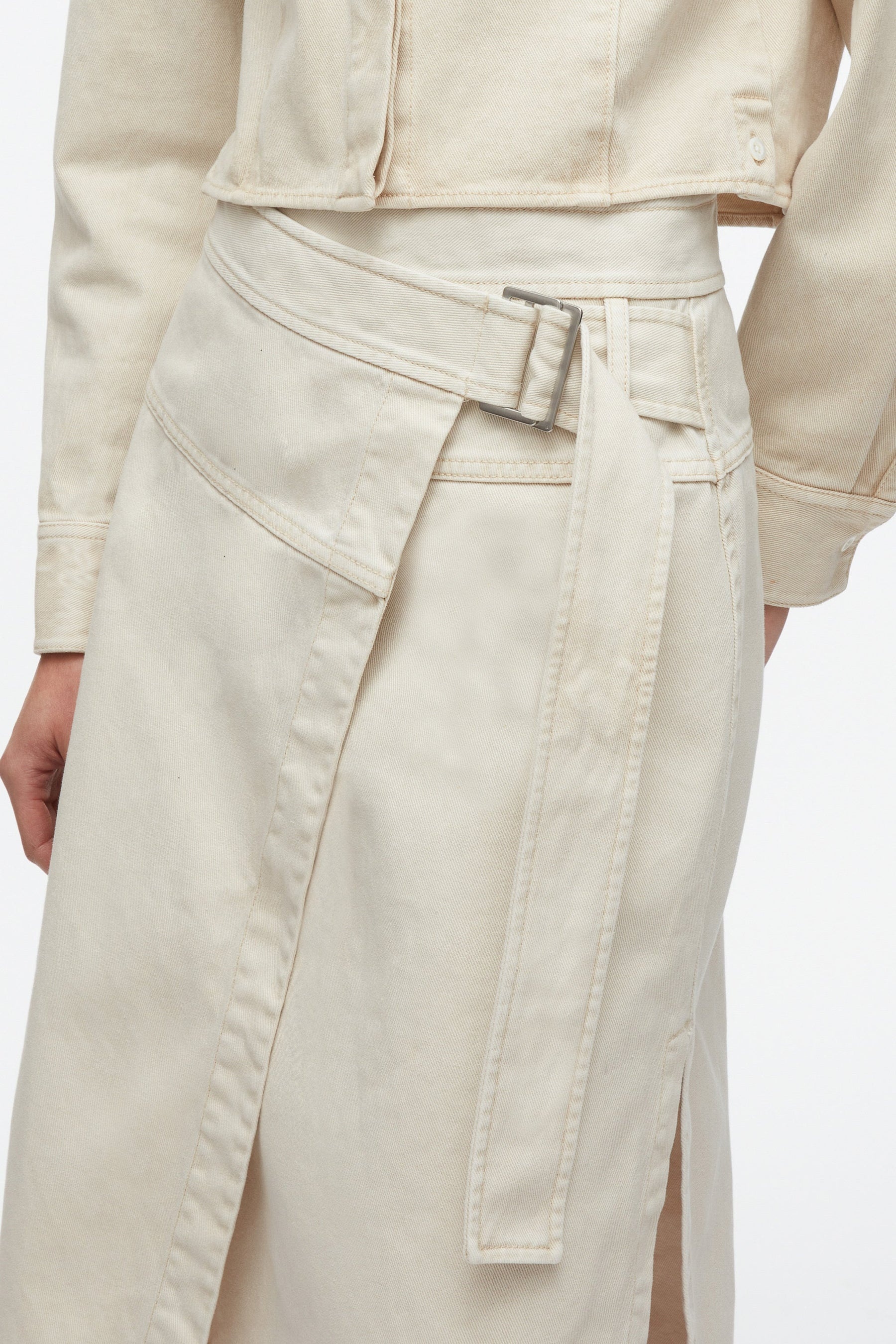 Denim Wrap Skirt - 5