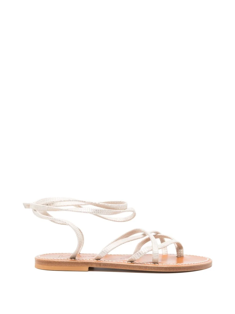 tie strappy flat sandals - 1