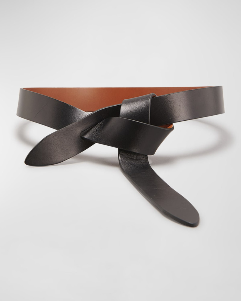 LECCE Bicolor Leather Pull-Through Belt 3