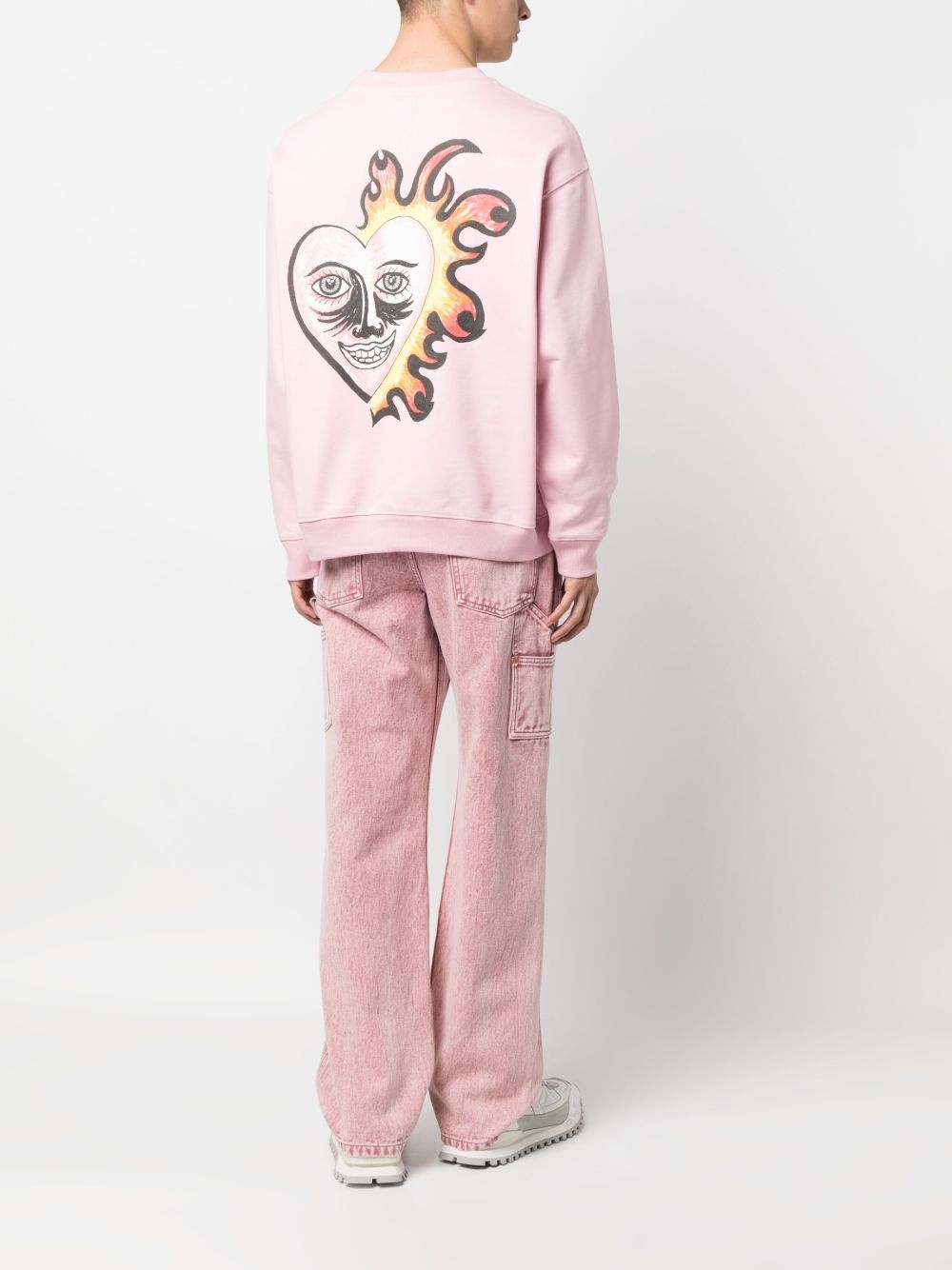 logo-print cotton sweatshirt - 2