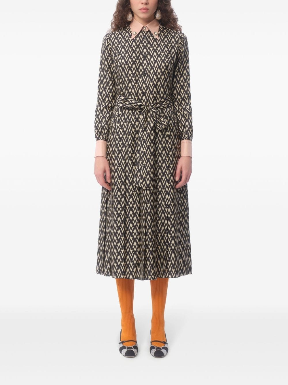 contrasting shirt dress - 3