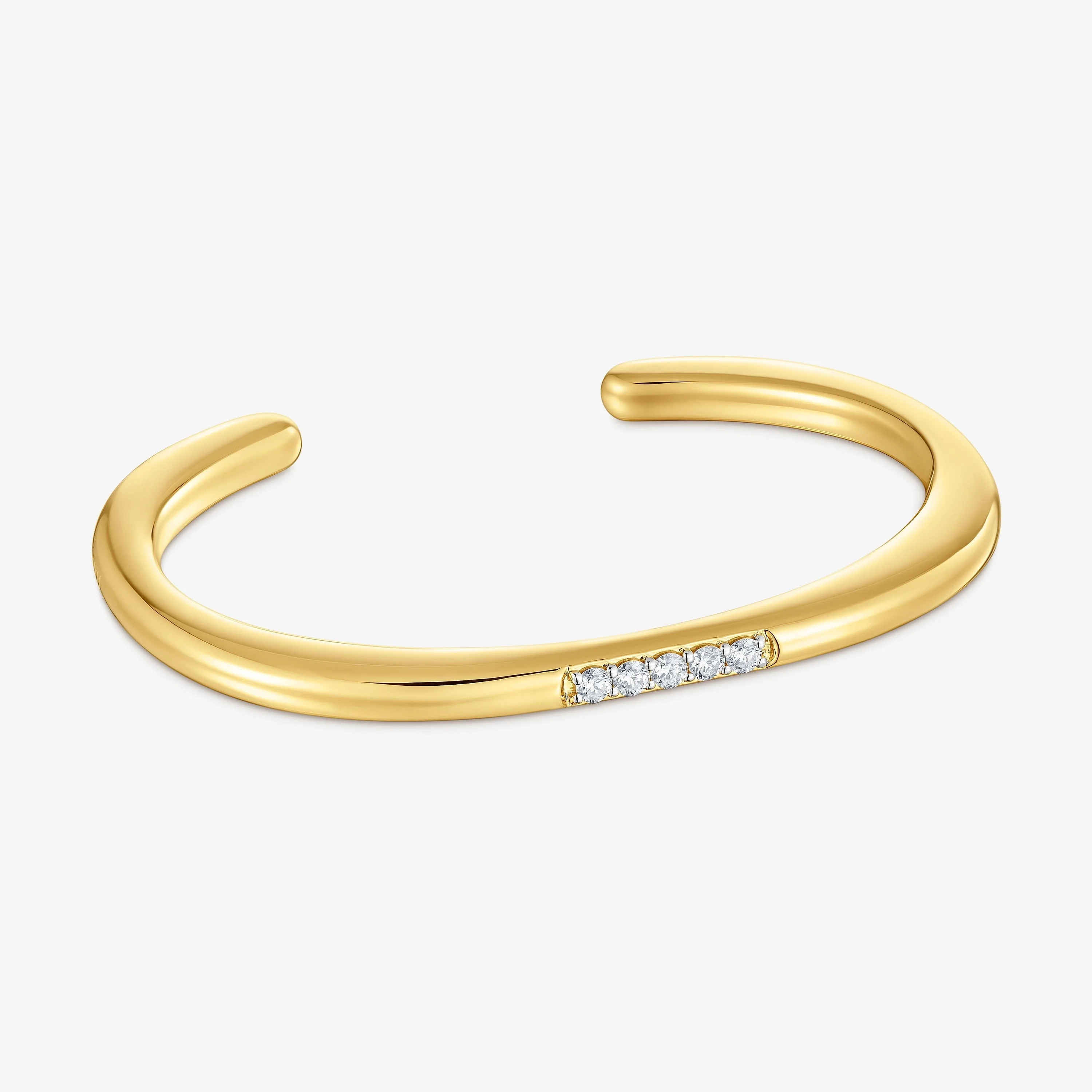 Bangle with 18K gold vermeil and laboratory-grown diamonds Line LGD - 1
