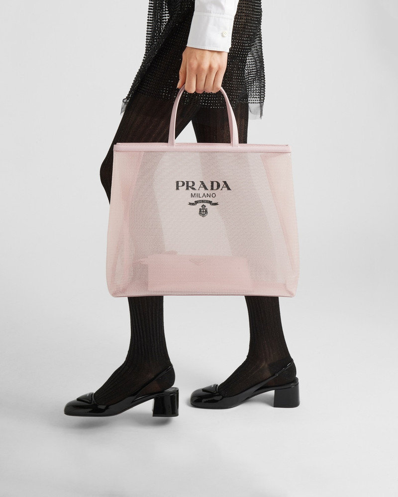 Prada Sequined mesh tote bag outlook