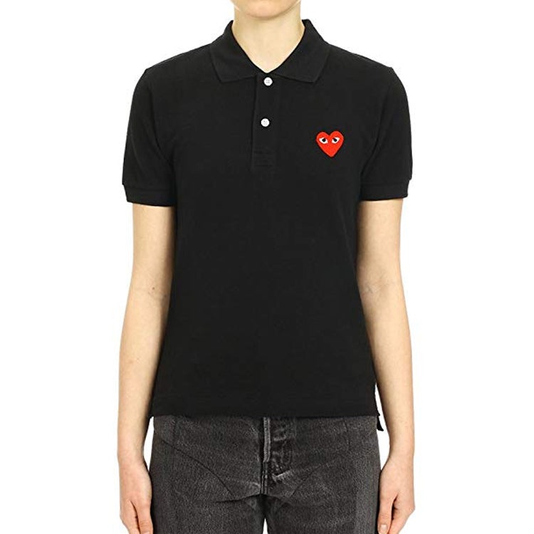 (WMNS) COMME des GARCONS PLAY Polo Red Emblem 'Black' AZ-T005-051-1 - 3