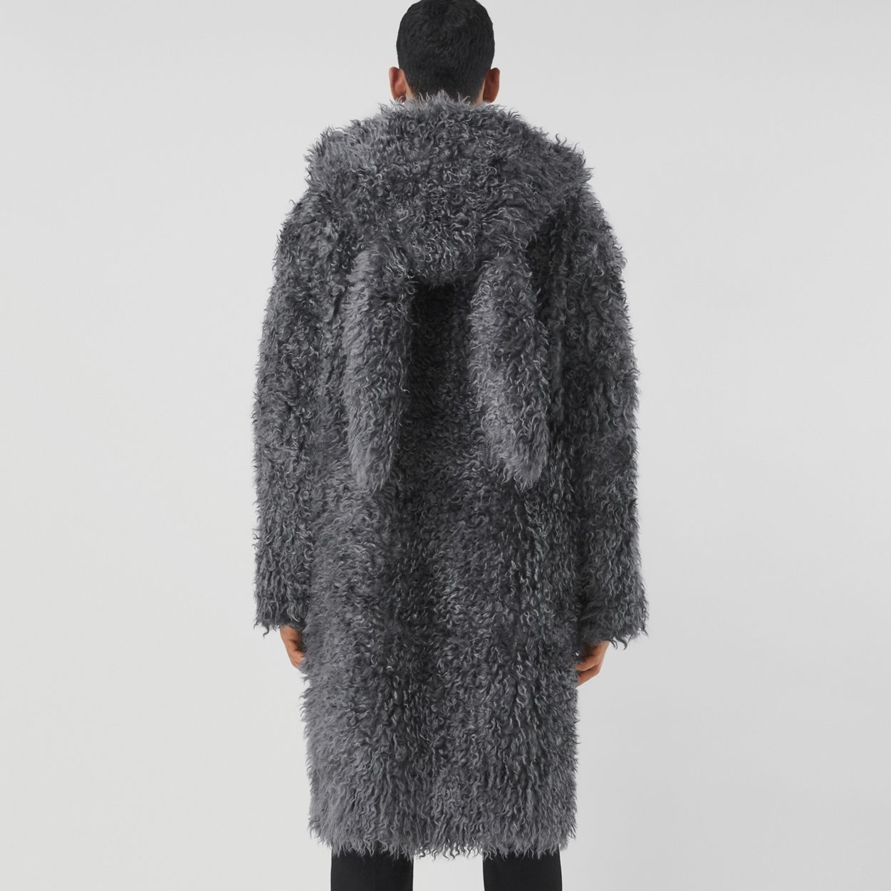 Hare Detail Mohair Blend Duffle Coat - 2