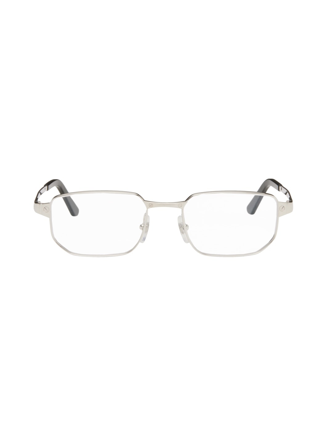 Silver Rectangular Glasses - 1
