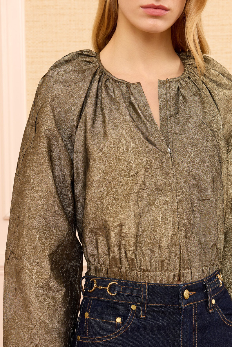 ULLA JOHNSON Orielle Taffeta Bomber Jacket outlook