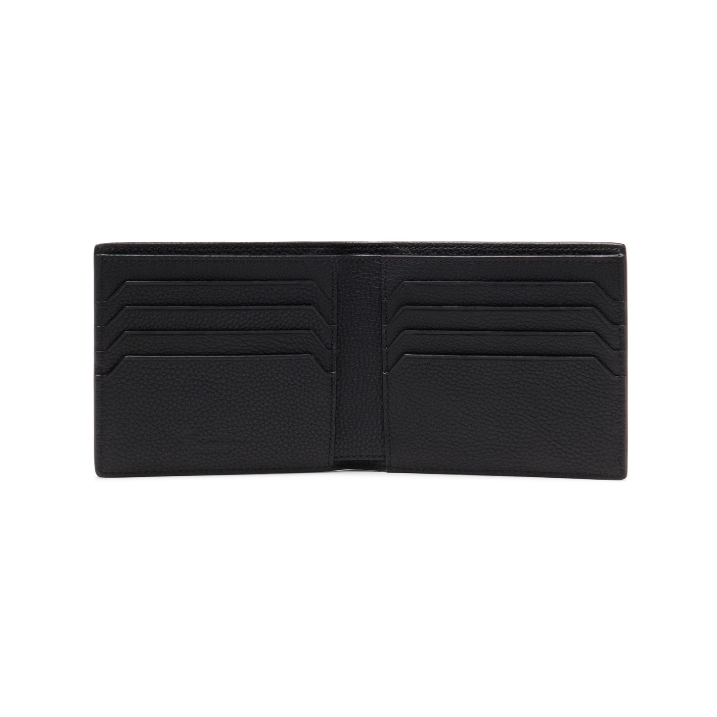 Black tumbled leather wallet - 4