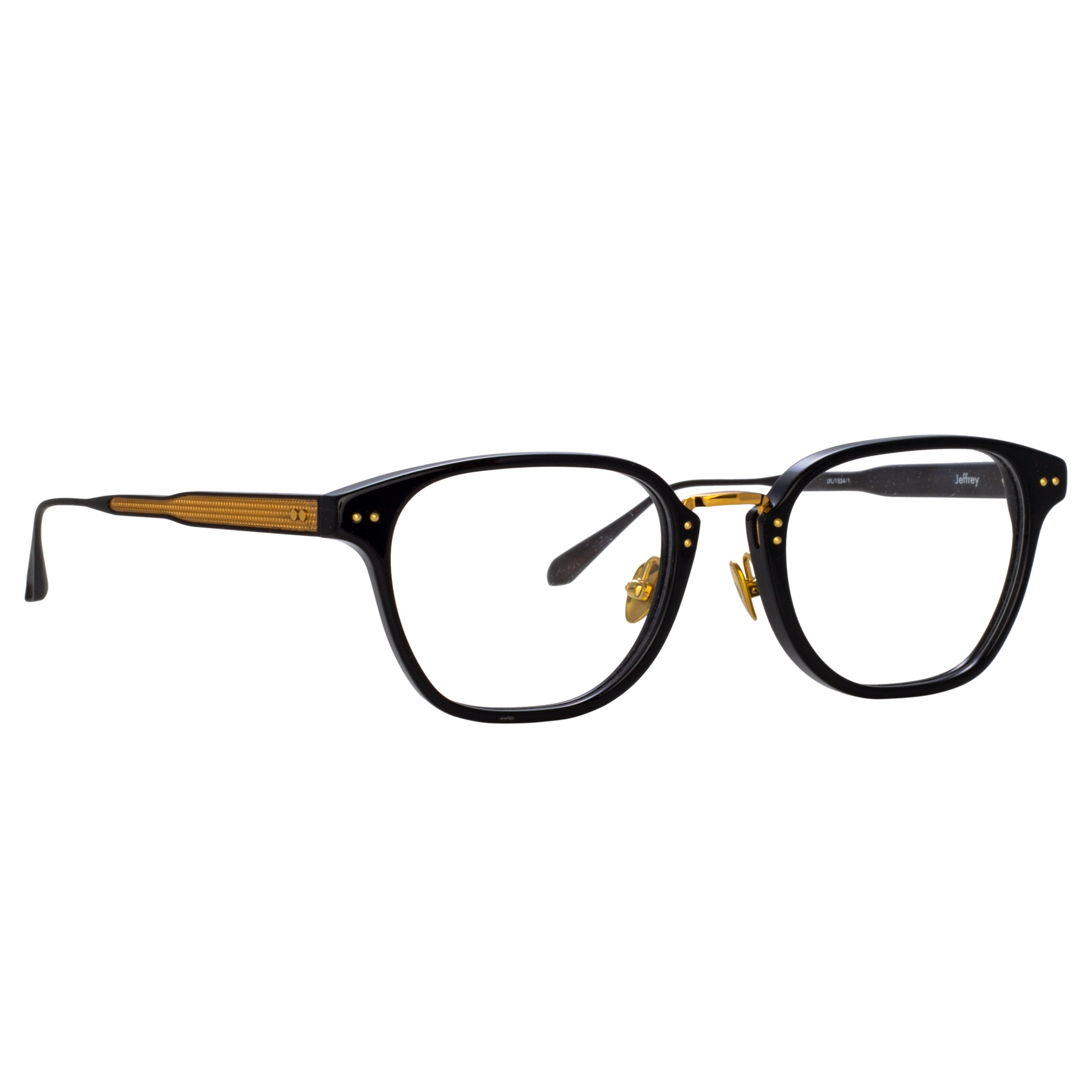 LINDA FARROW Jeffrey Optical Frame in Black | REVERSIBLE