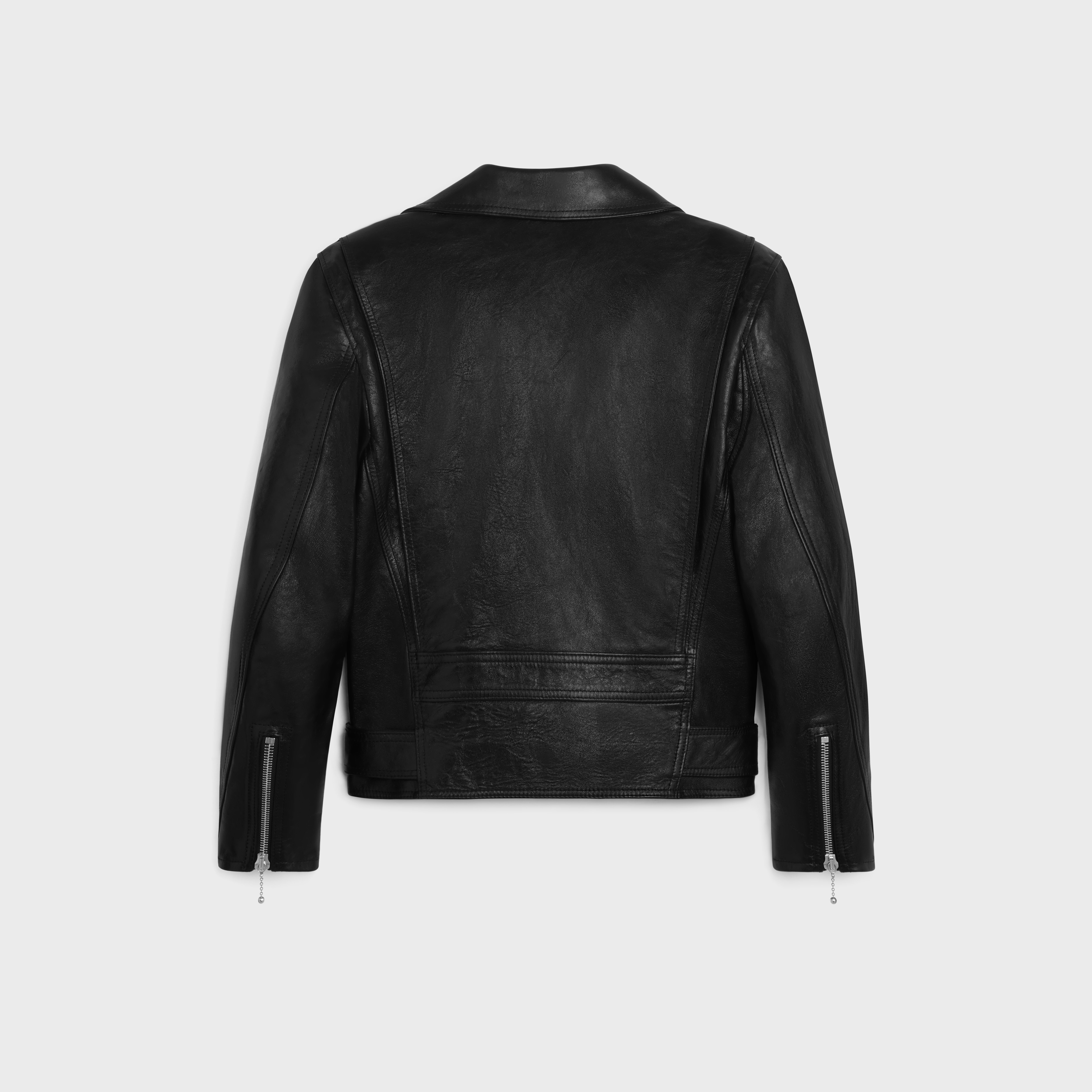 biker jacket with cabochons in calfskin - 2