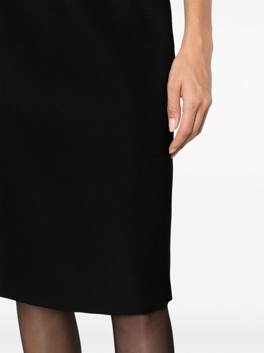 wool-blend pencil midi skirt - 5