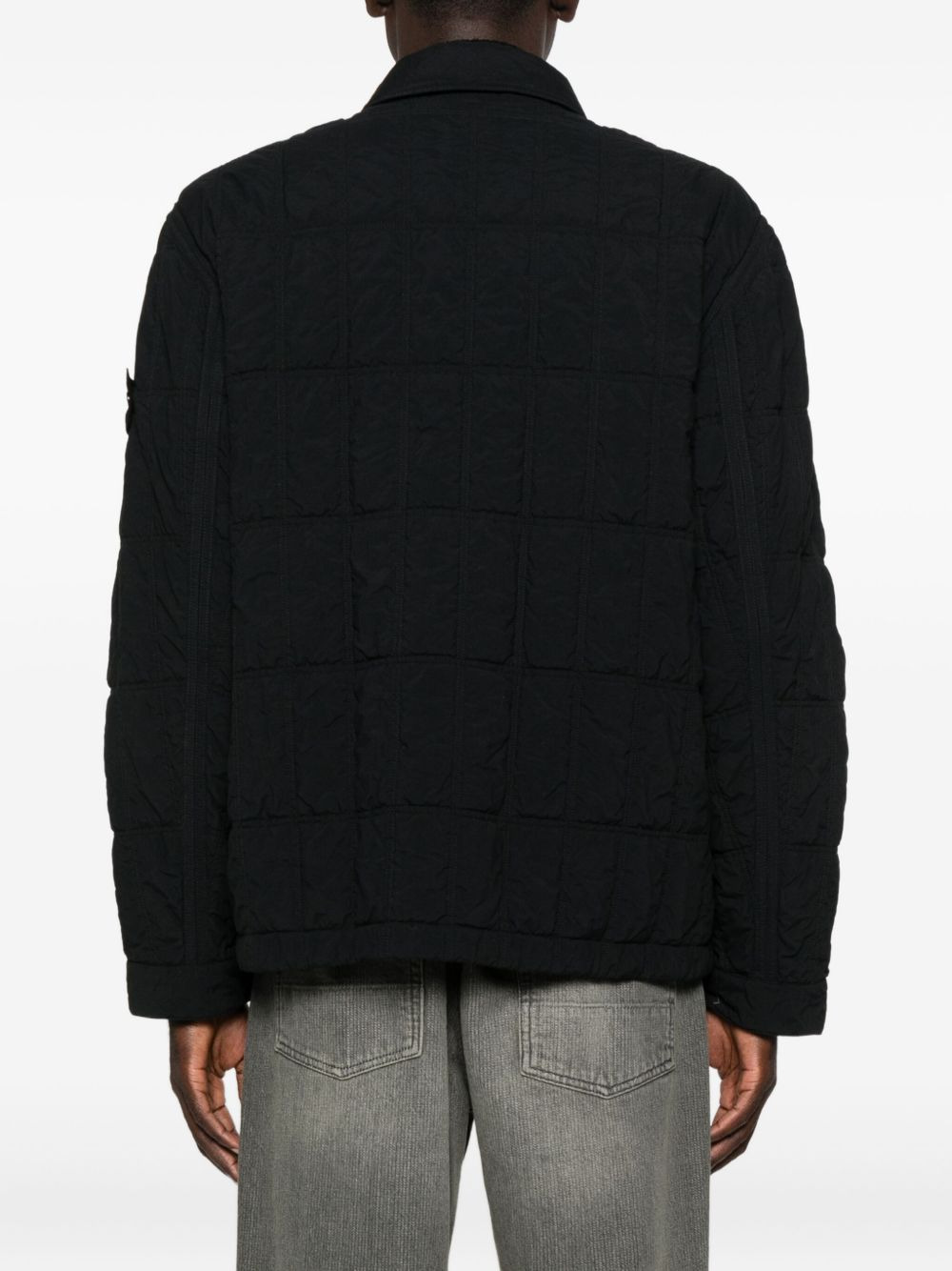 quilted panelled jacket - 4