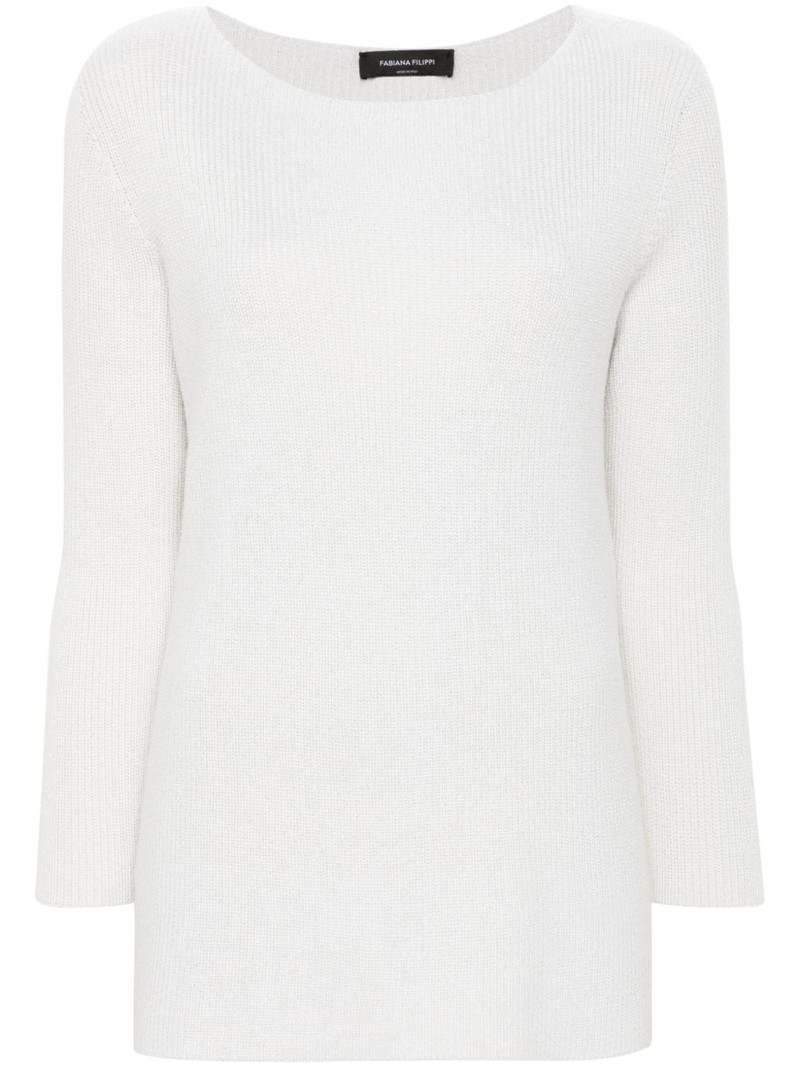 lurex-detail sweater 1