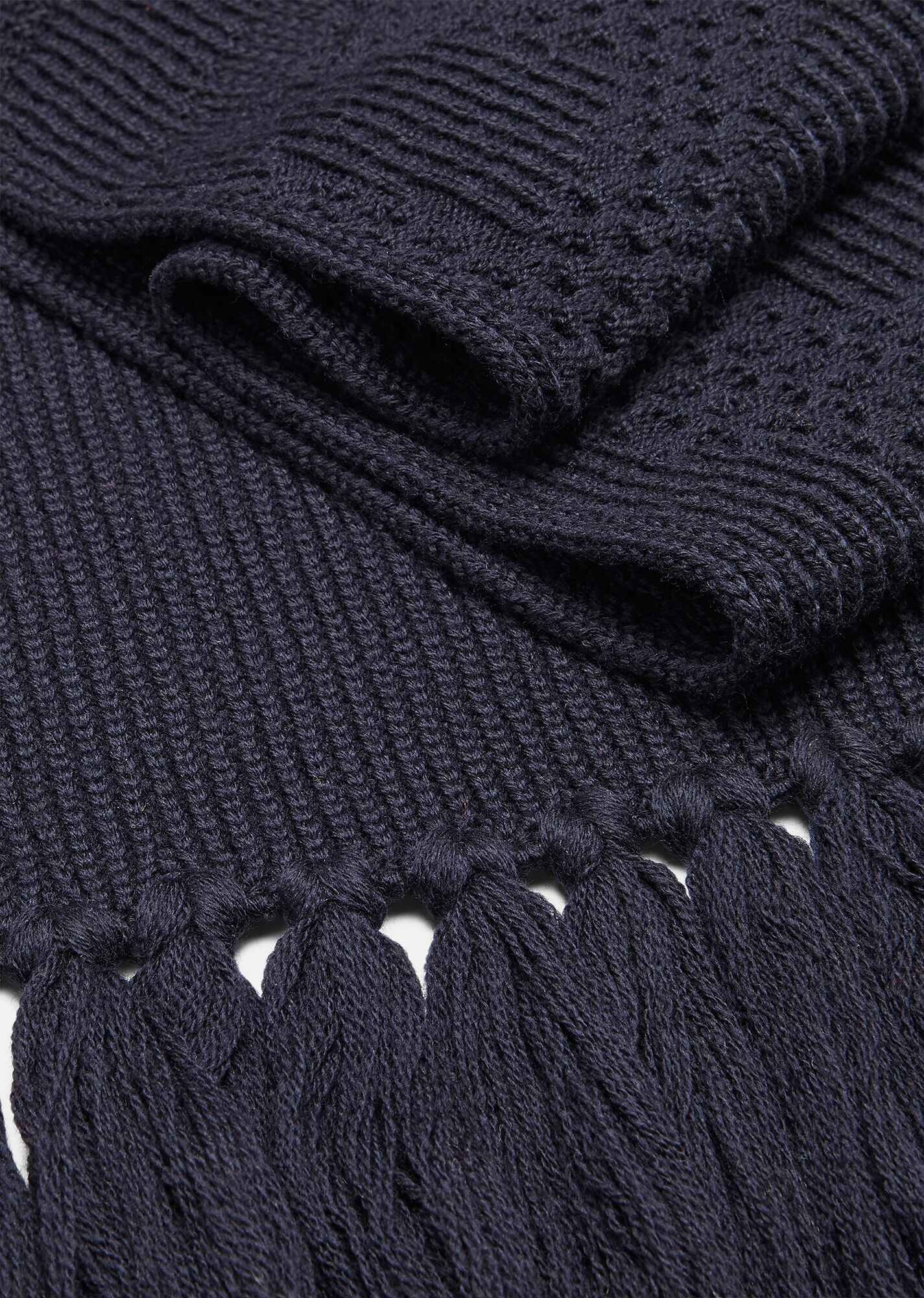 Greca Pattern Wool Scarf - 3