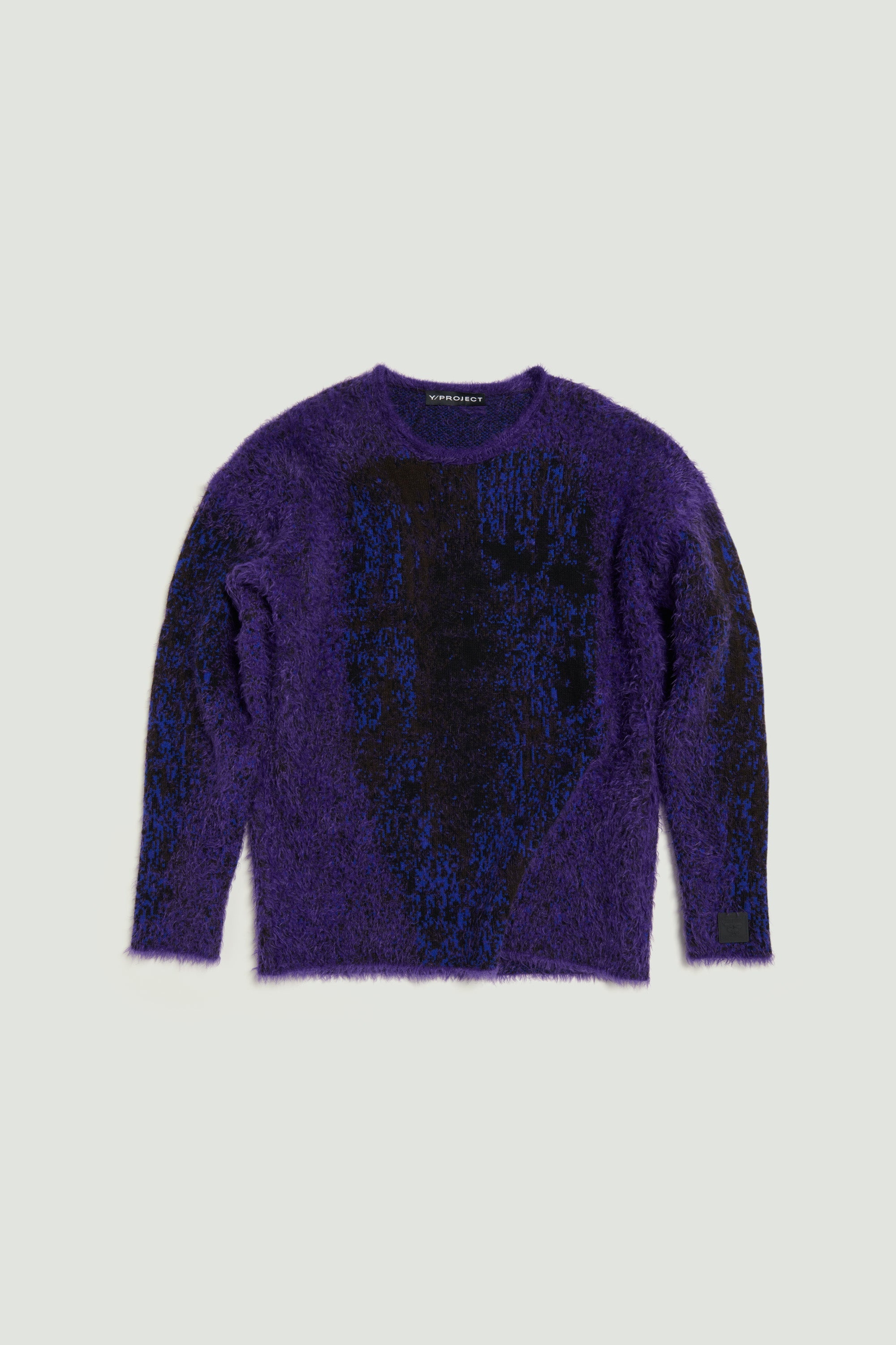 Gradient Hairy Knit Sweater - 1