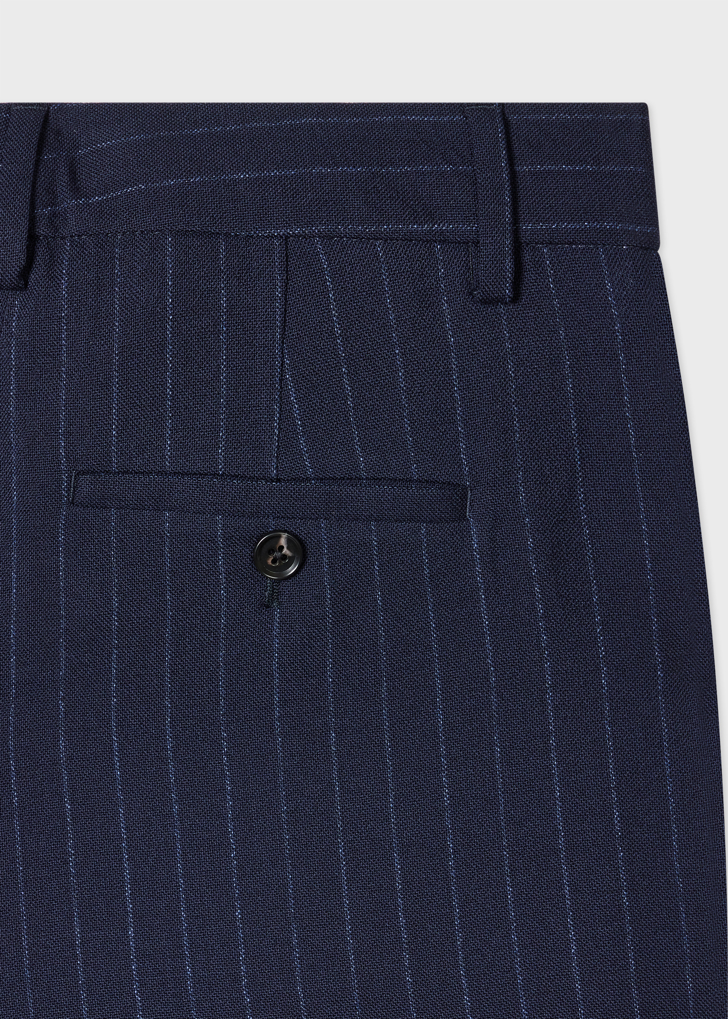 Women's Navy Stripe Collarless Suit - 6