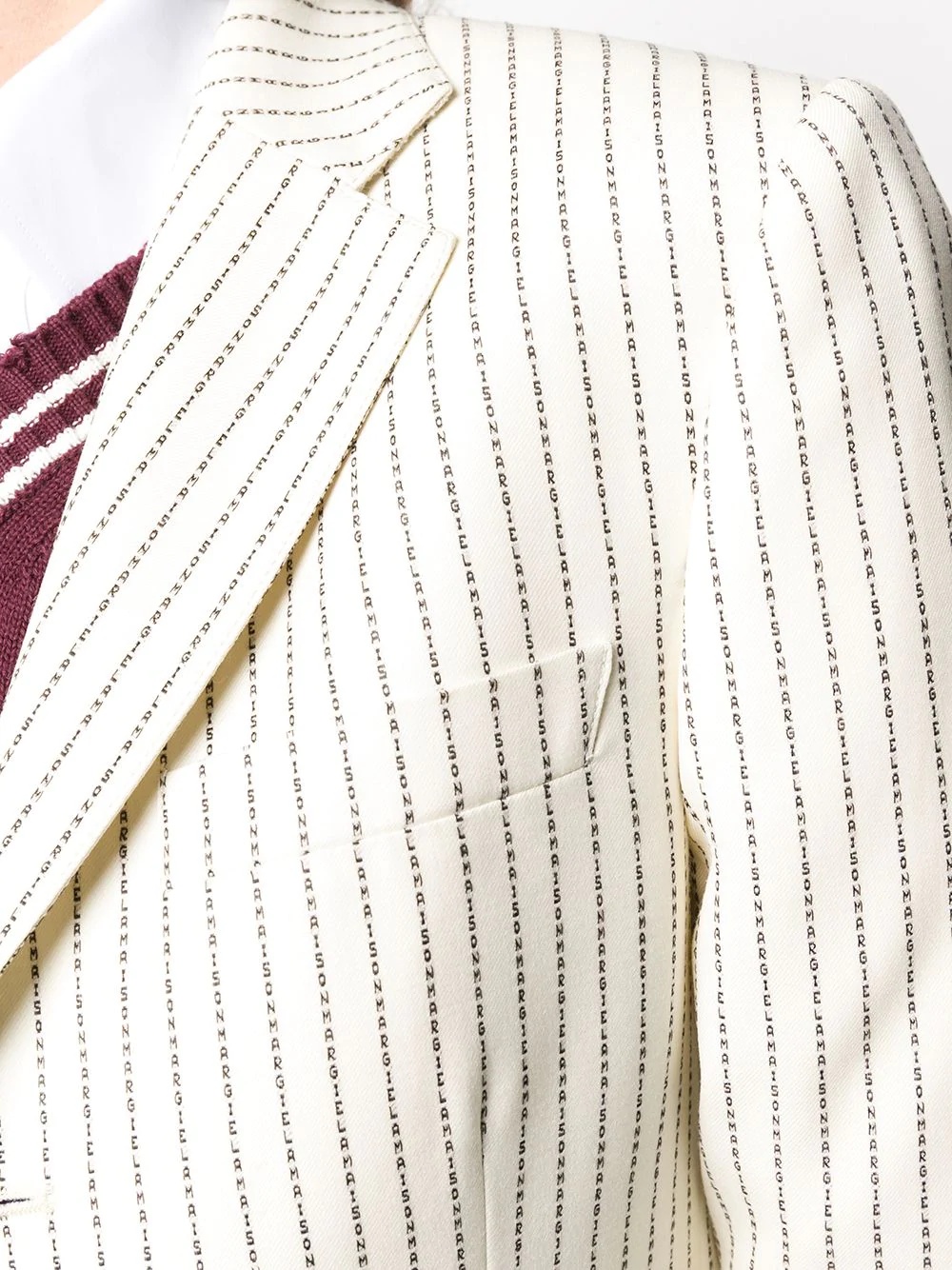 logo-stripe single-breasted blazer - 5