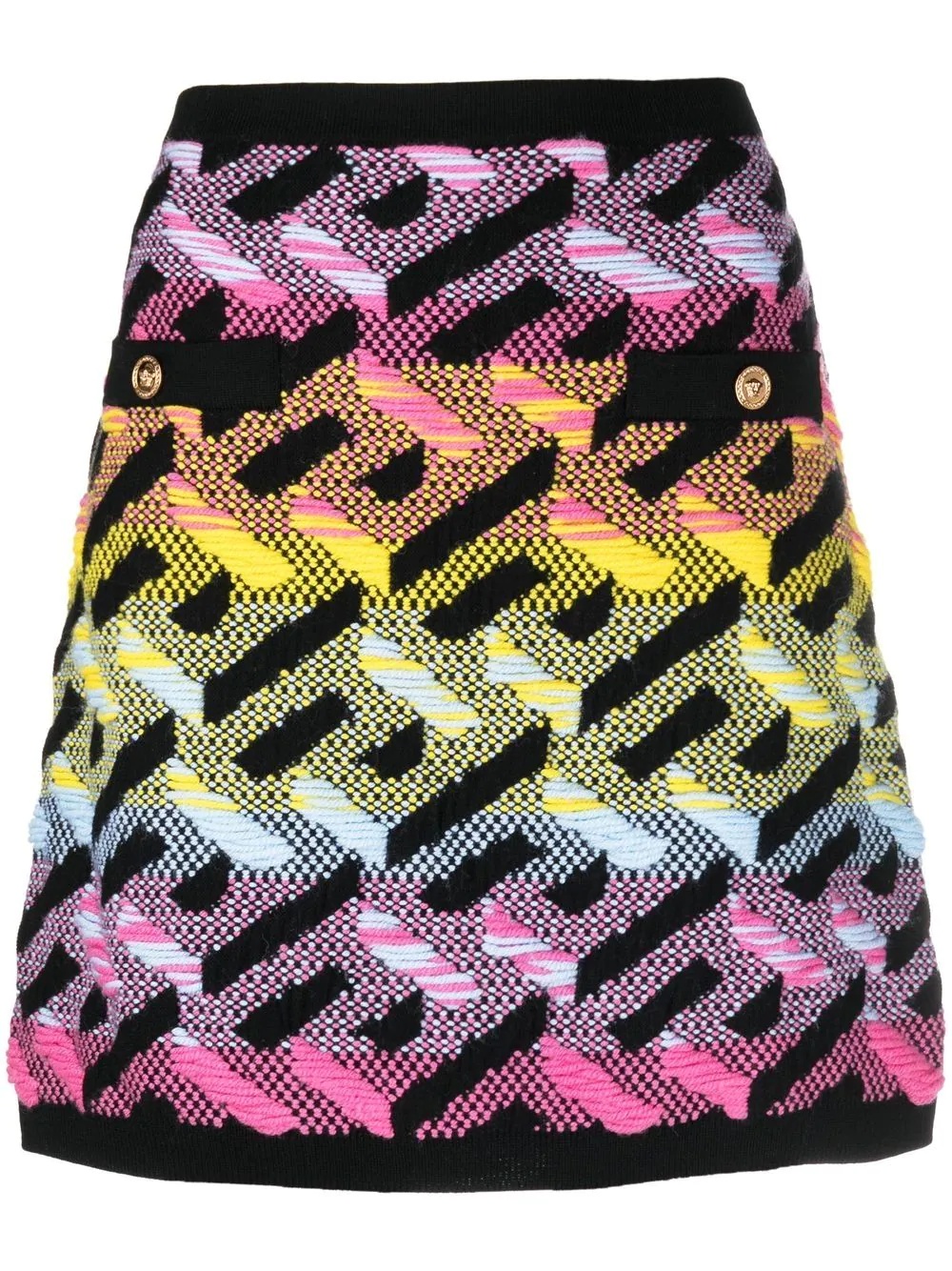 greca-knit mini skirt - 1