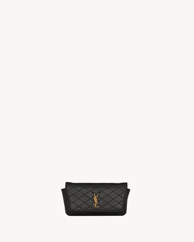 SAINT LAURENT GABY CHAIN PHONE HOLDER IN LAMBSKIN outlook