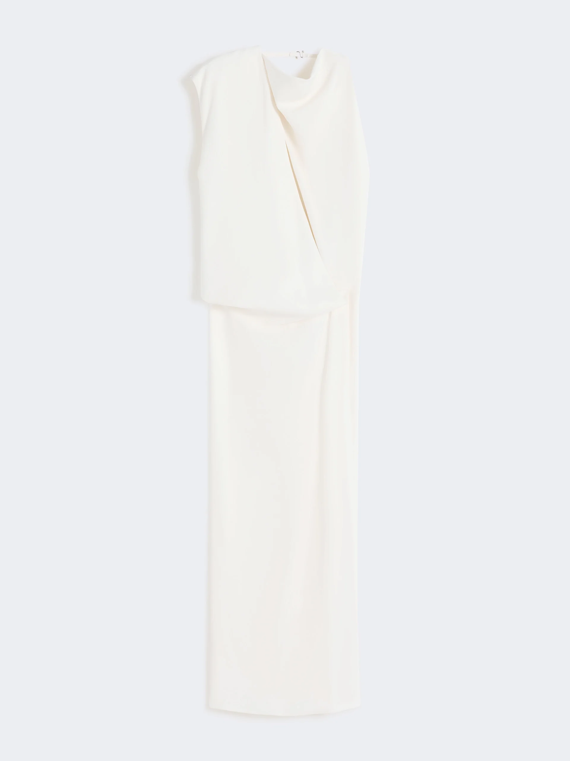 EBBRI Asymmetrical viscose dress - ECRU - 1