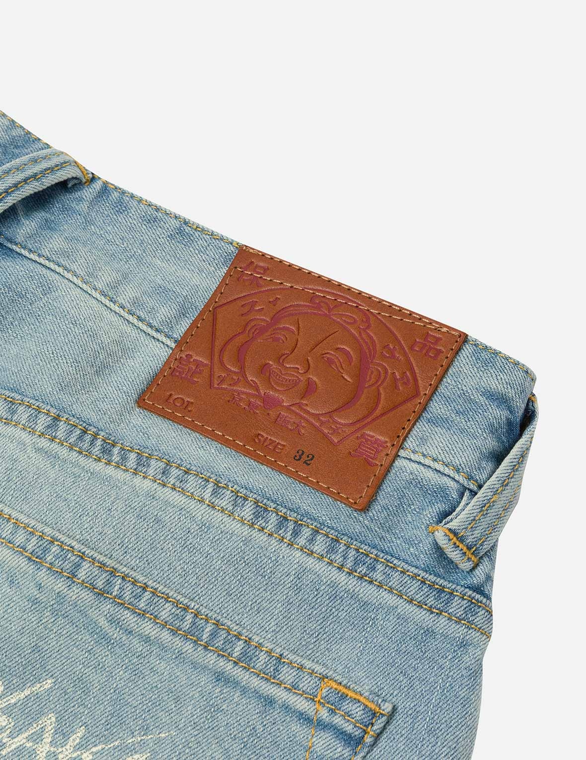 Multi-Pocket with Seagull Print 3D Fit Jeans - 17
