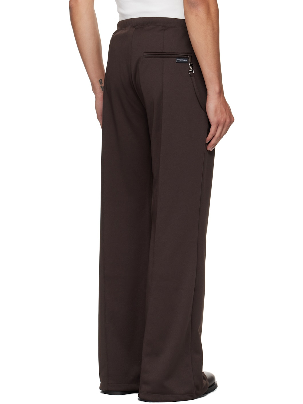 Brown Flare Interlock Tracksuit Pants - 3
