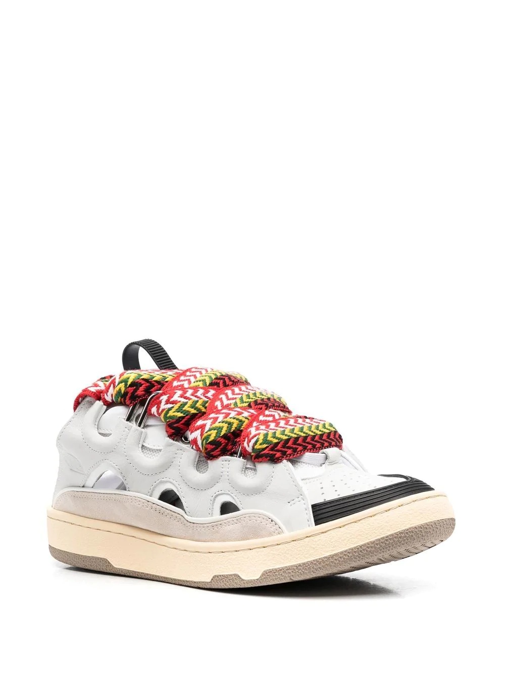 low-top leather sneakers - 2