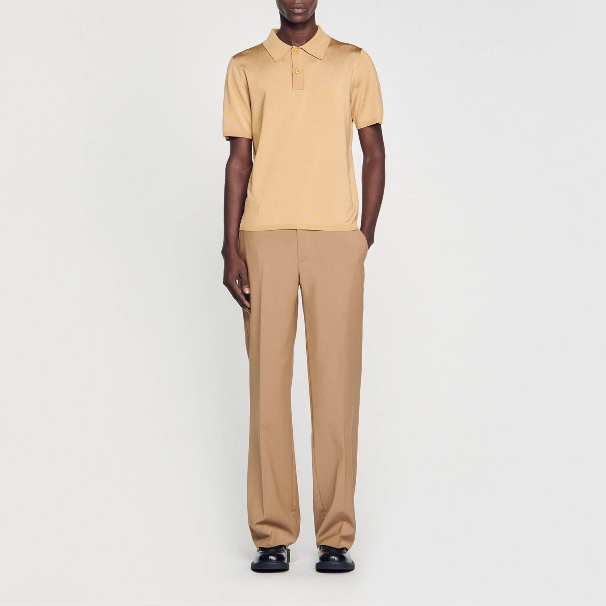 SHORT-SLEEVE KNITTED POLO SHIRT - 2