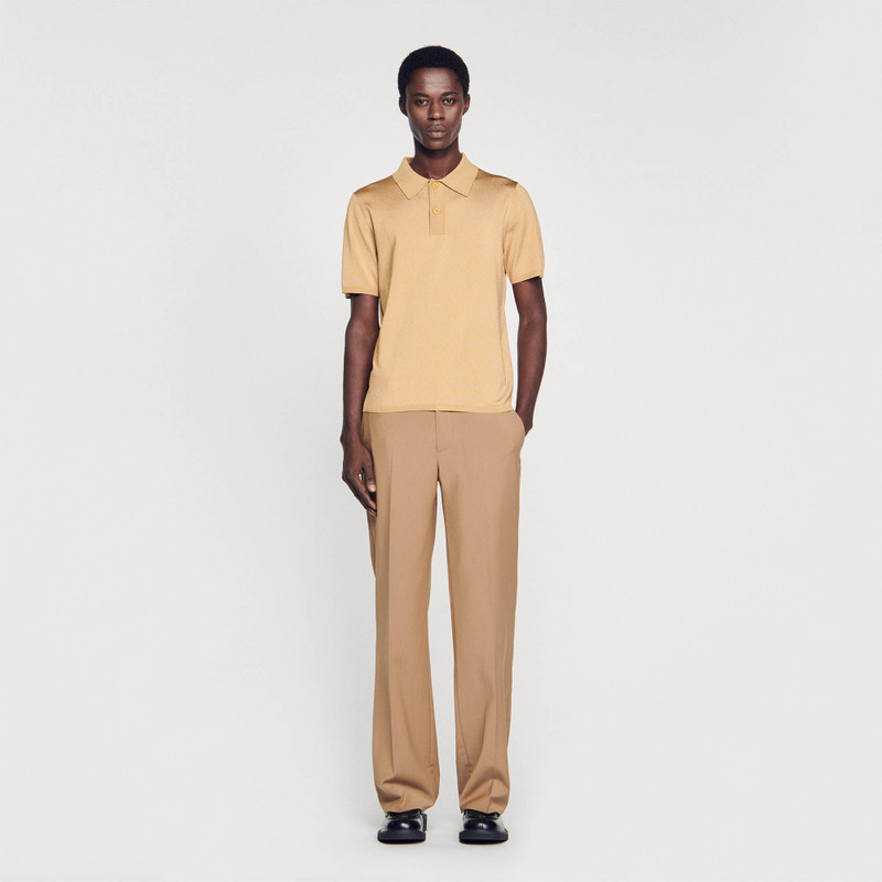 Sandro SHORT-SLEEVE KNITTED POLO SHIRT outlook