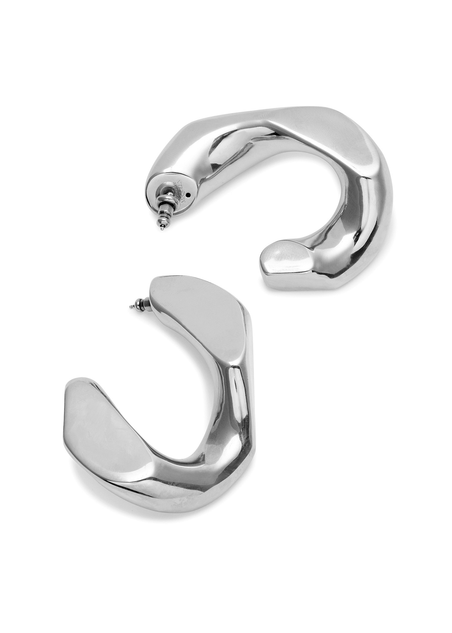 Chunky chain hoop earrings - 2