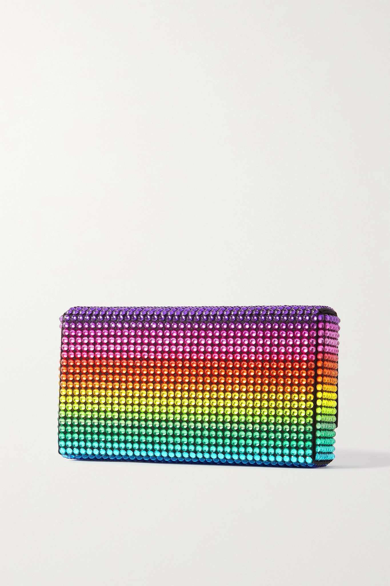 Paloma mini crystal-embellished satin clutch - 3