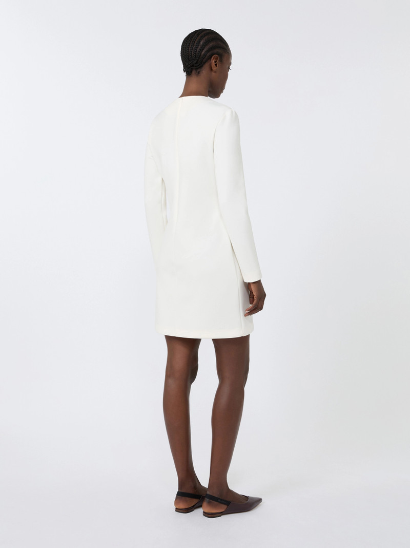 AGRESTE Short scuba jersey dress - IVORY 4