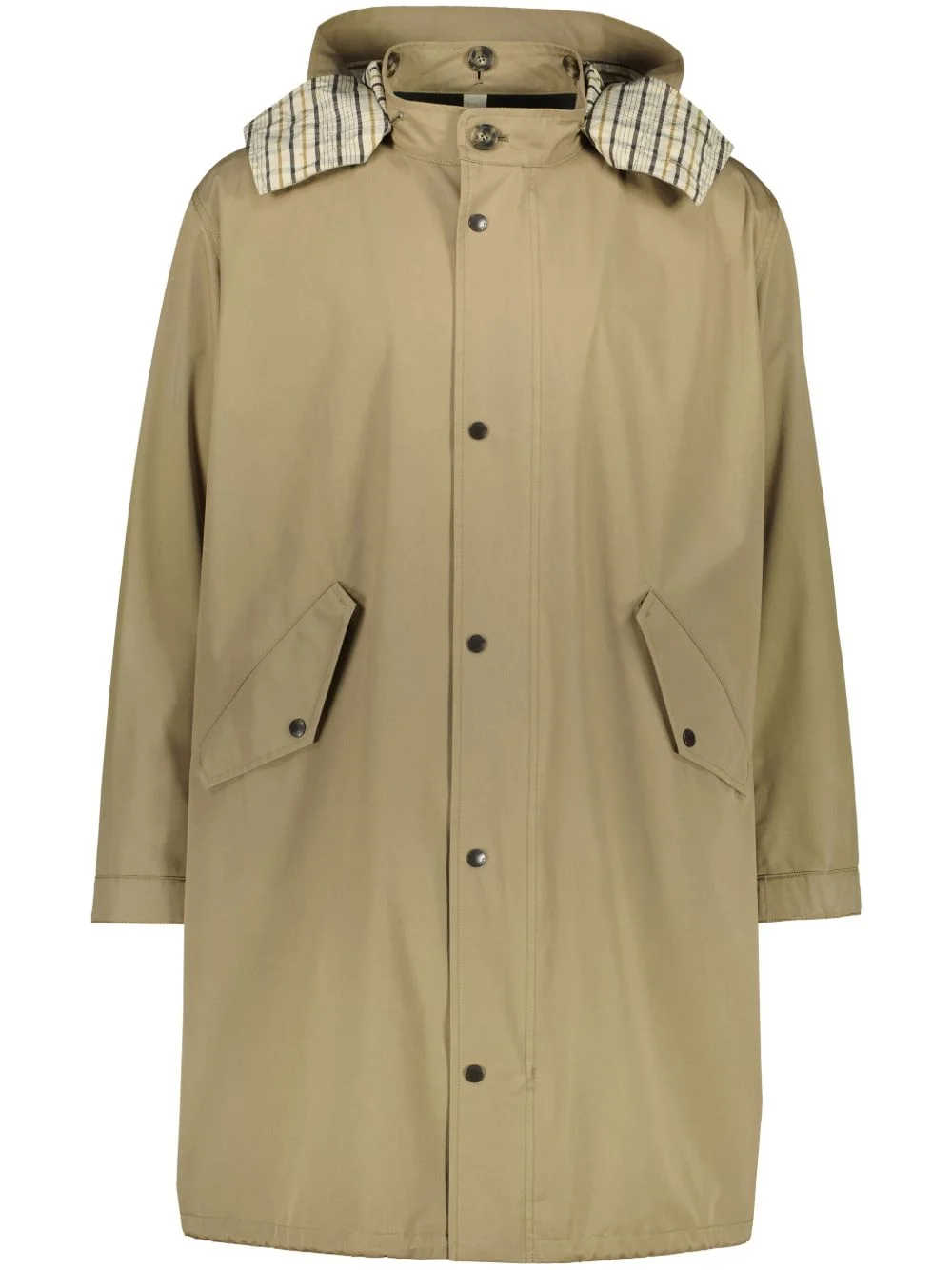 hooded parka coat - 1
