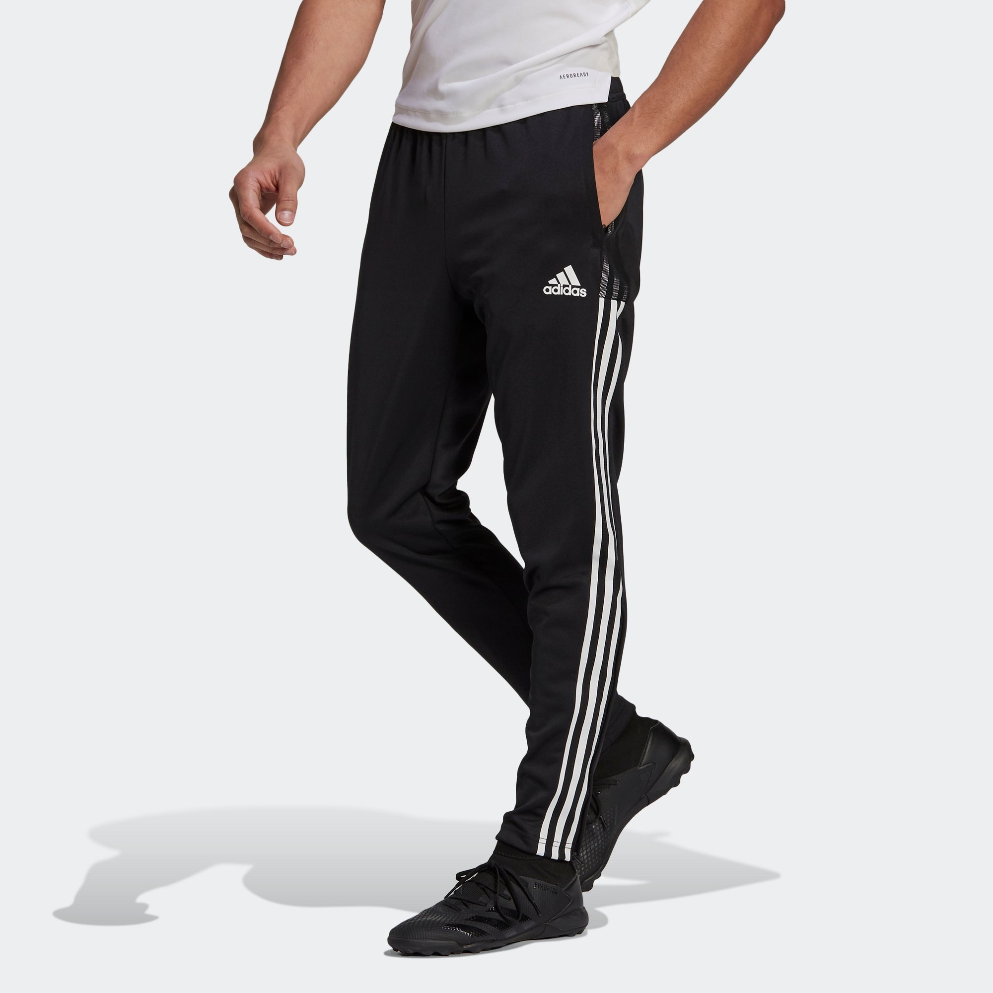 Men's adidas Tiro Tk Tp Pnt Contrasting Colors Logo Soccer/Football Sports Pants/Trousers/Joggers Bl - 2