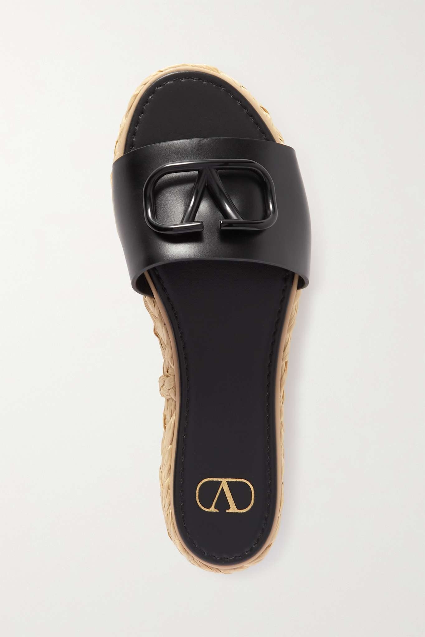 Valentino Garavani VLOGO leather espadrille slides - 5