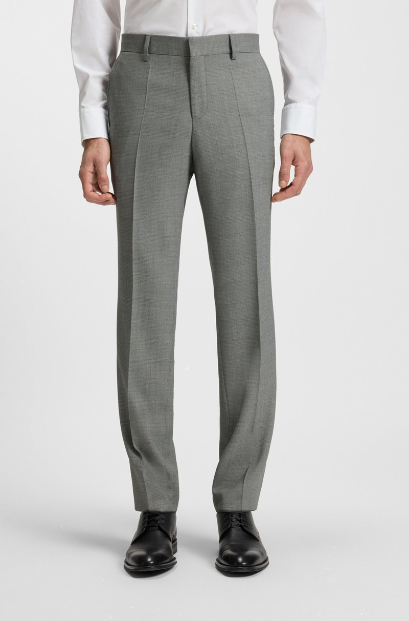 TWO-PIECE REGULAR-FIT SUIT IN PATTERNED STRETCH CLOTH 6