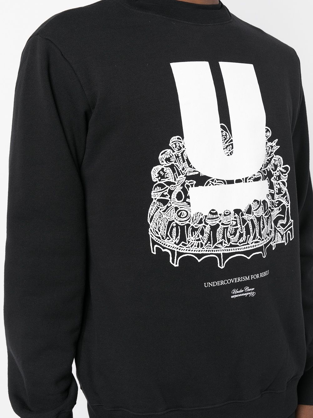 logo-print cotton jumper - 5