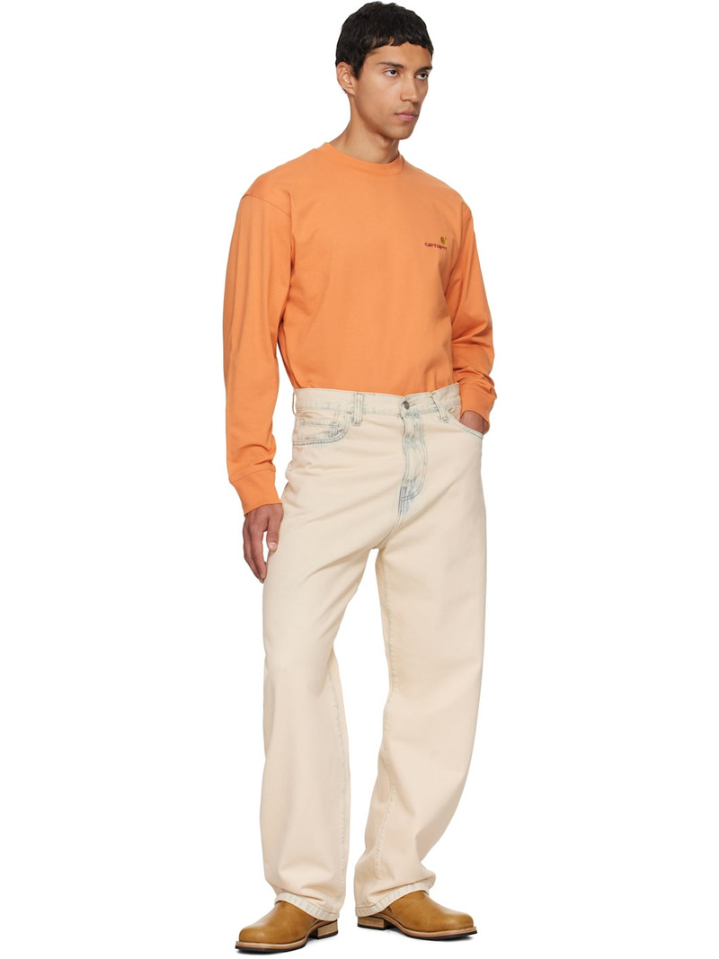 Carhartt Orange American Script Long Sleeve T-shirt outlook