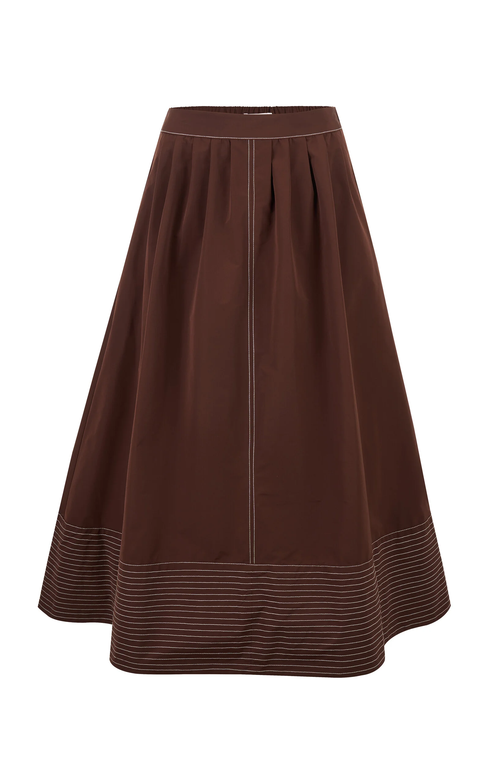 Paneled Taffeta Skirt - 1