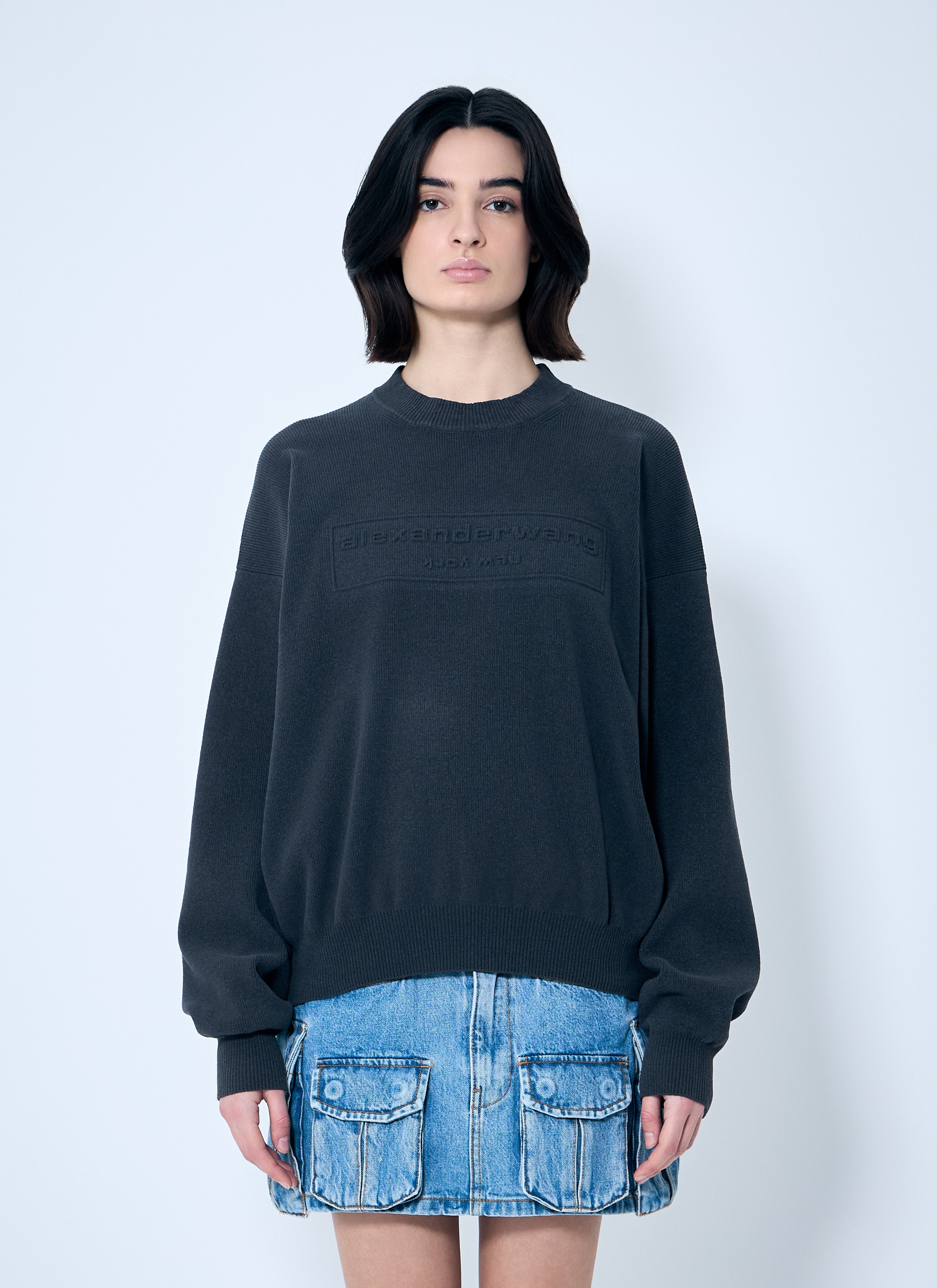 Alexander Wang Women Logo Embossed Sweater - 1