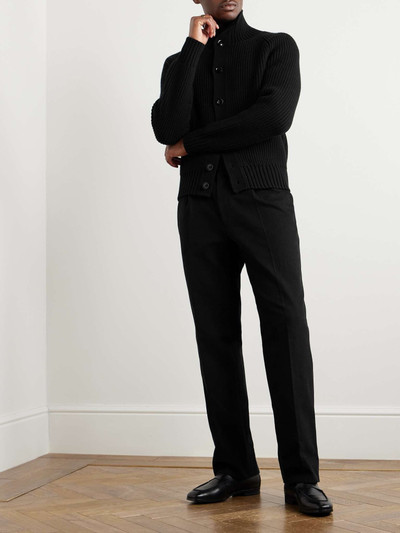 TOM FORD Ribbed Wool and Cashmere-Blend Cardigan outlook