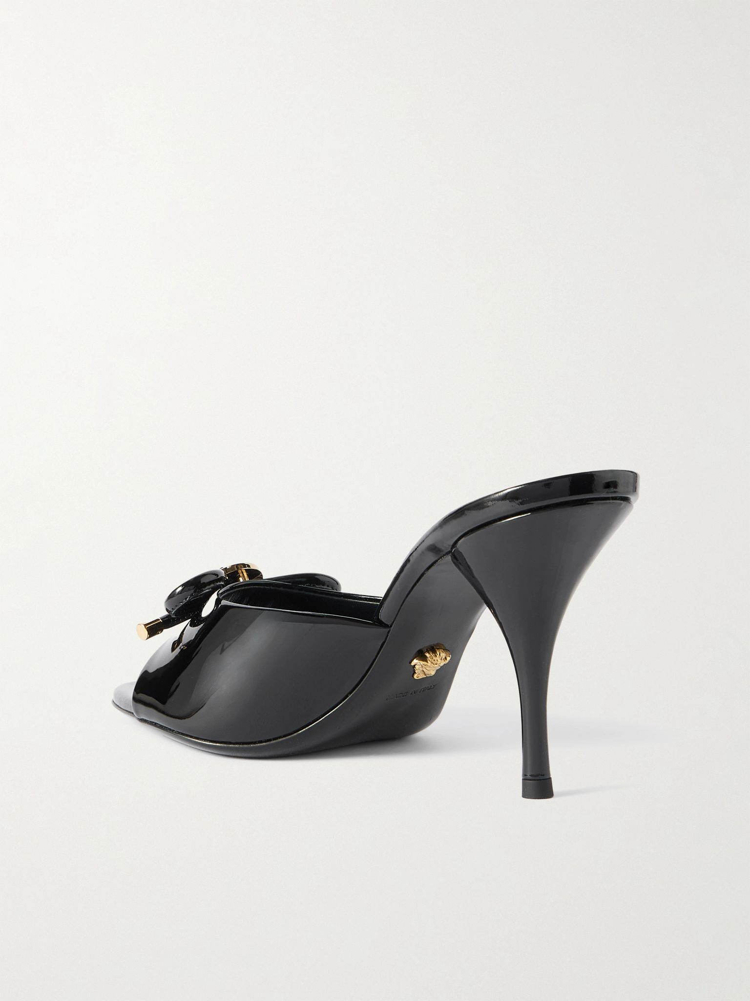 Opera embellished patent-leather mules Black - 3