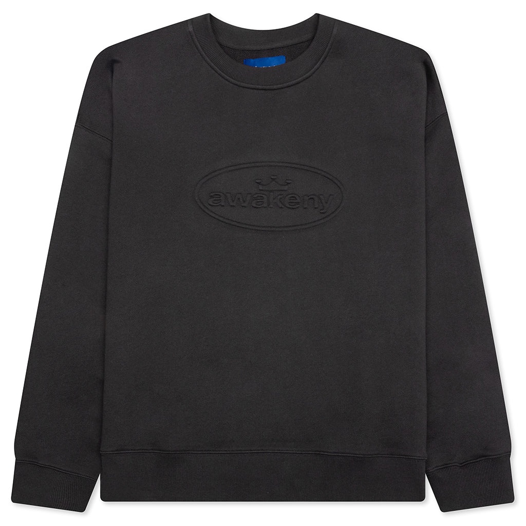 DEBOSSED CREWNECK - BLACK - 1