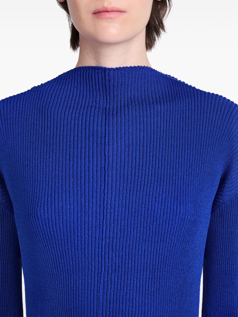 mock-neck ribbed sweatshirt - 5