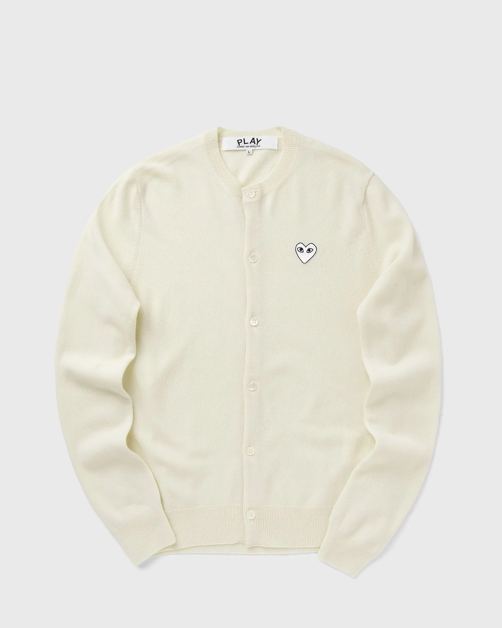 ROUND-NECK WHITE EMBLEM KNIT - 1