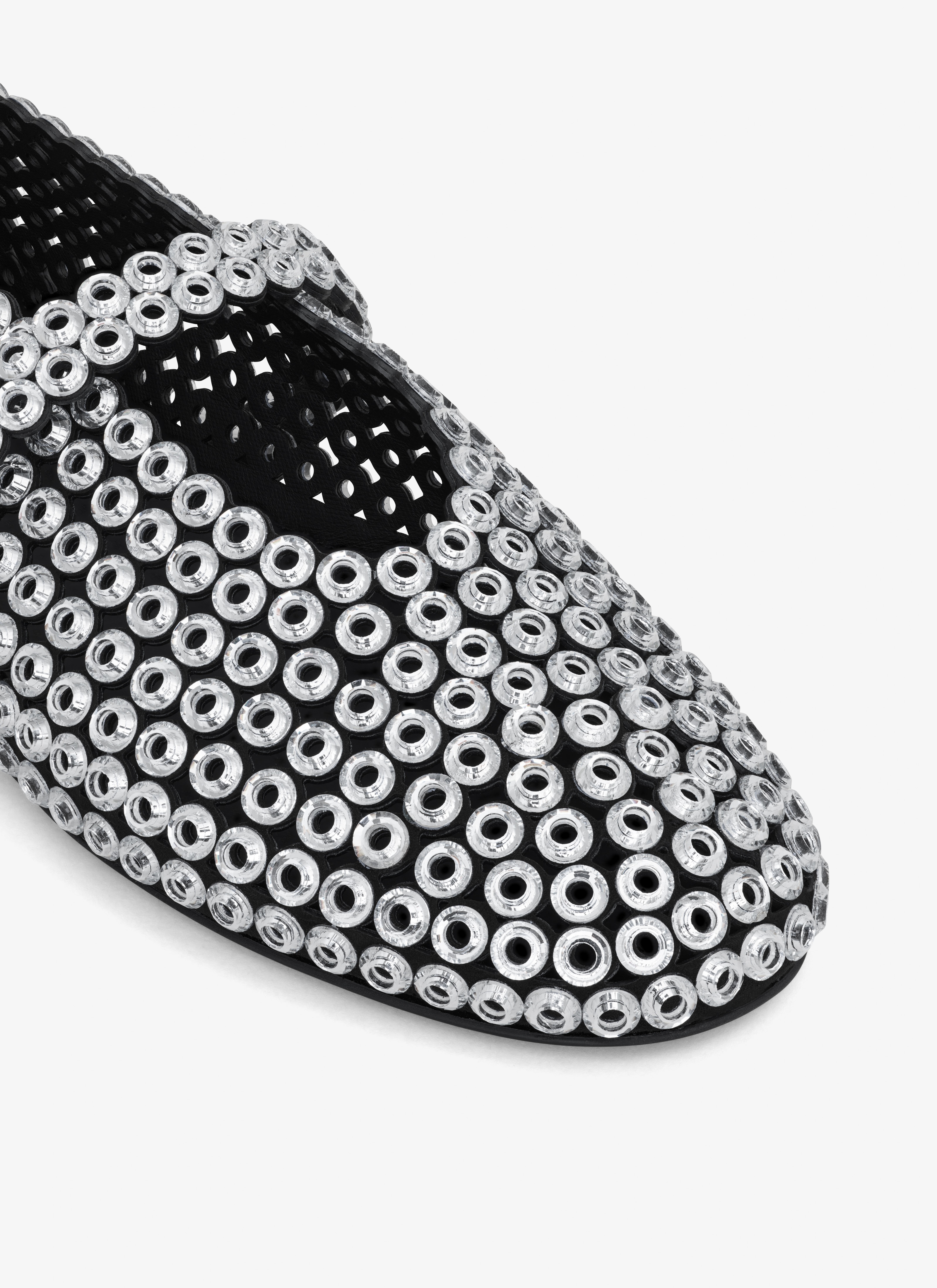 BALLET FLATS IN GLASS EYELET SUEDE GOATSKIN - 4
