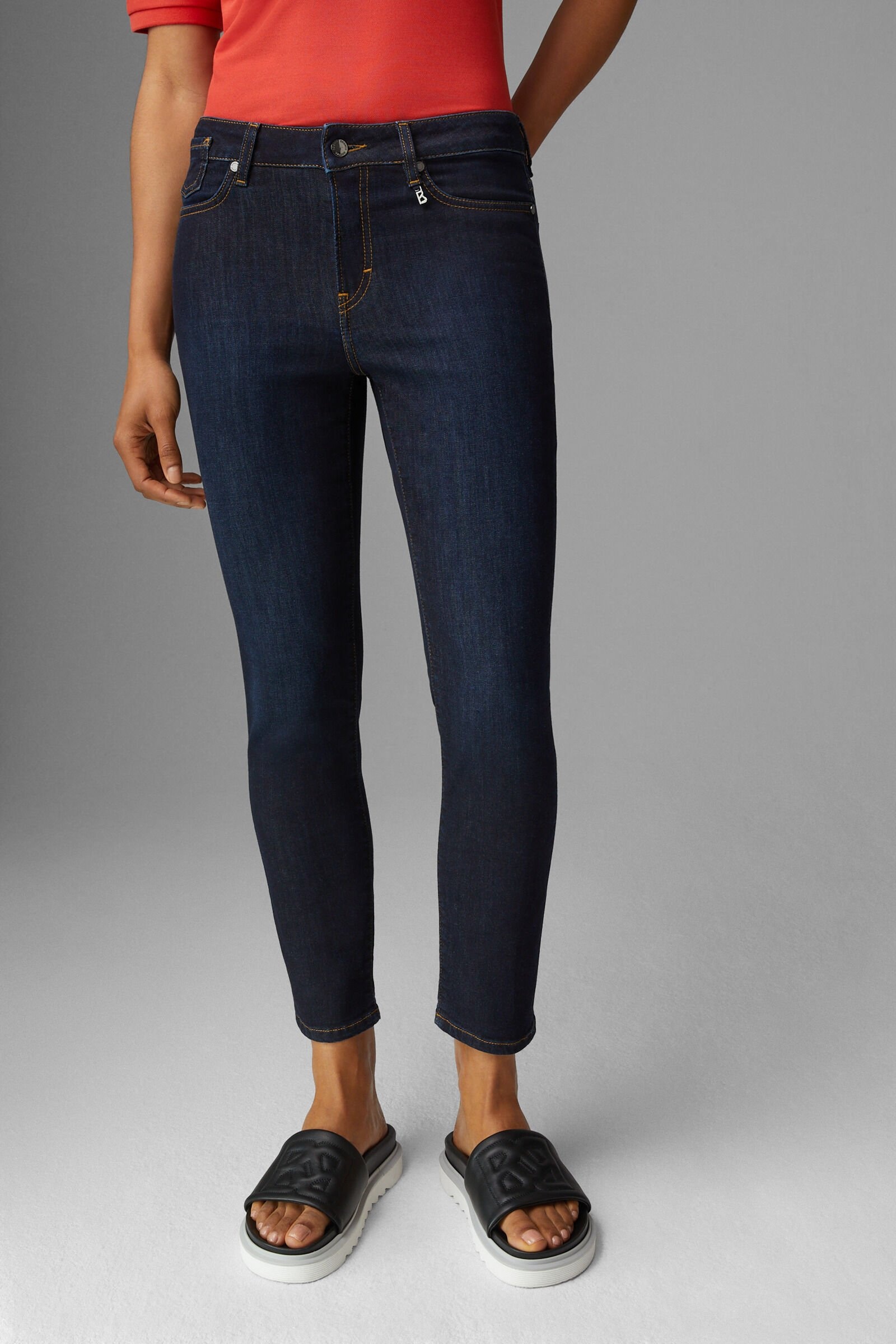 Slim fit Julie 7/8 jeans in Dark denim blue - 2