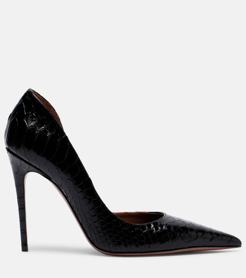 Vera 105 snake-effect leather pumps 5