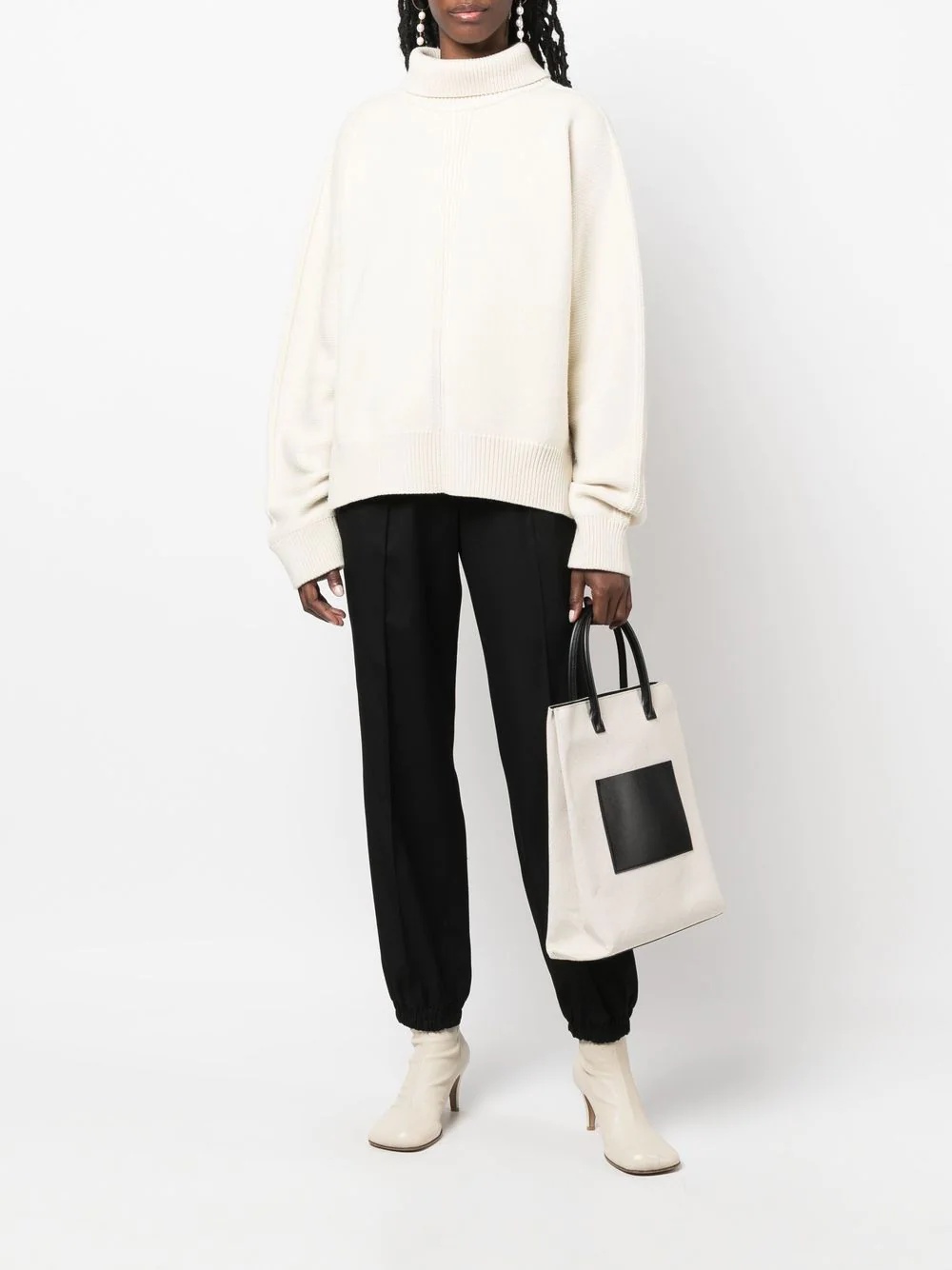elasticated cotton track-pants - 2
